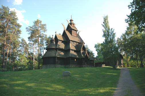 Gol stavkirke på Norsk Folkemuseum – Foto: Gaute Nordvik